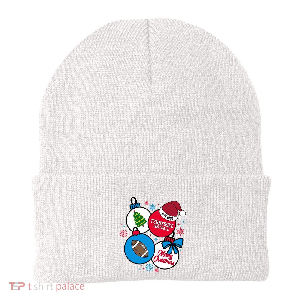 Merry Christmas Tennessee Football Est 1959 Knit Cap Winter Beanie