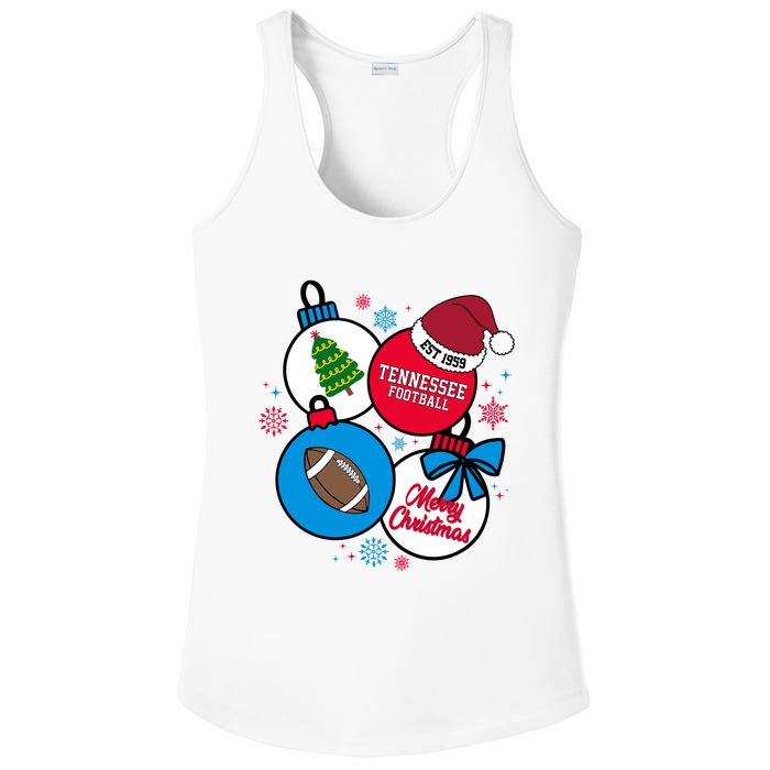 Merry Christmas Tennessee Football Est 1959 Ladies PosiCharge Competitor Racerback Tank