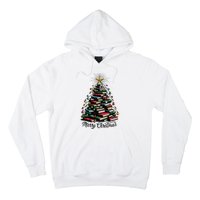 Merry Christmas Tree Love Reading Books Librarian Hoodie