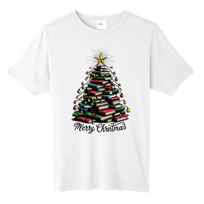 Merry Christmas Tree Love Reading Books Librarian Tall Fusion ChromaSoft Performance T-Shirt