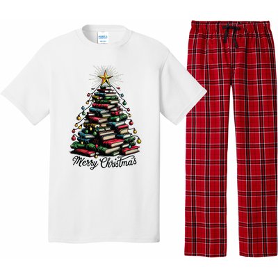 Merry Christmas Tree Love Reading Books Librarian Pajama Set