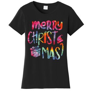 Merry Christmas Tiedye Xmas Holiday Women's T-Shirt