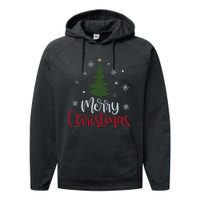 Merry Christmas Tree Christmas For Women Performance Fleece Hoodie