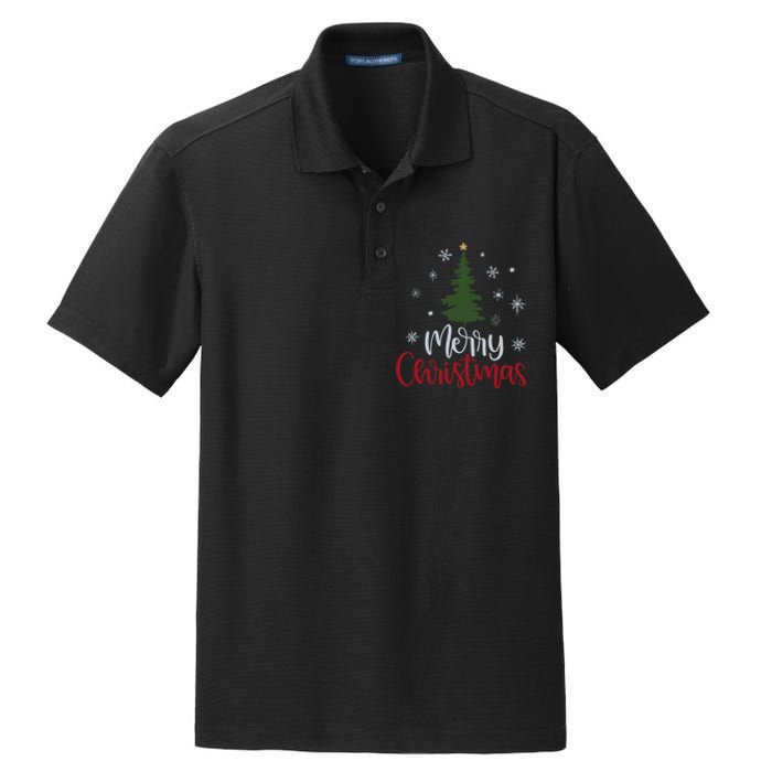 Merry Christmas Tree Christmas For Women Dry Zone Grid Polo