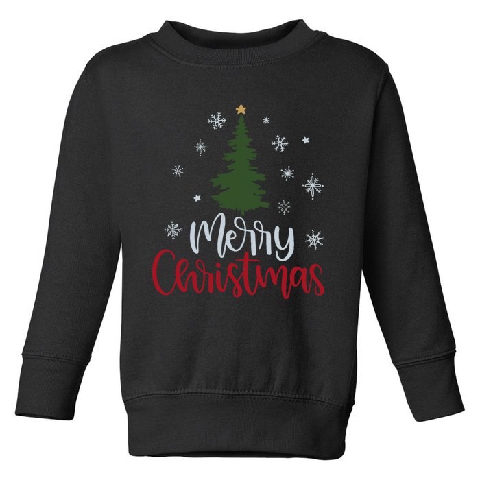 Merry Christmas Tree Christmas For Women Toddler Sweatshirt