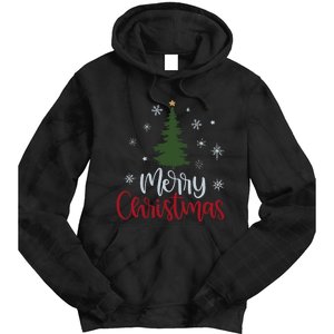 Merry Christmas Tree Christmas For Women Tie Dye Hoodie