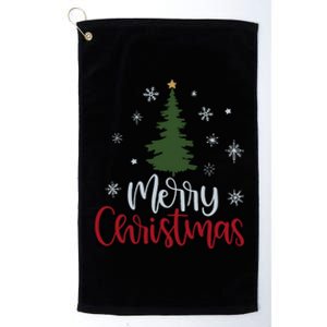 Merry Christmas Tree Christmas For Women Platinum Collection Golf Towel