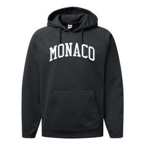 Monaco College University Style Performance Fleece Hoodie