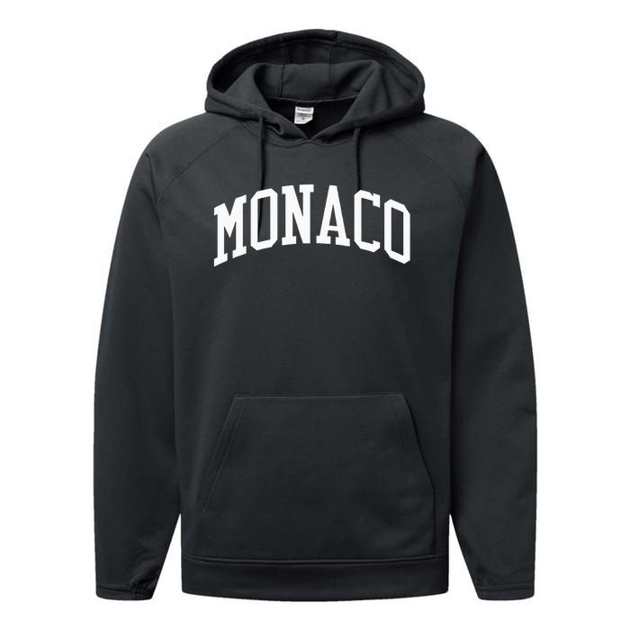 Monaco College University Style Performance Fleece Hoodie