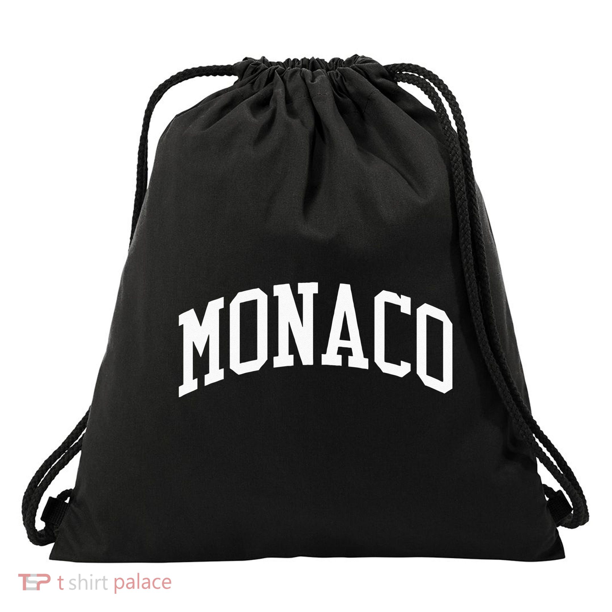 Monaco College University Style Drawstring Bag