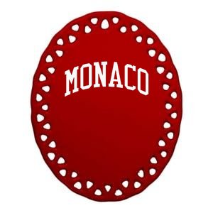 Monaco College University Style Ceramic Oval Ornament