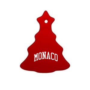 Monaco College University Style Ceramic Tree Ornament