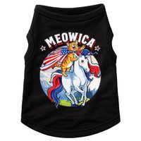 Meowica Cat Unicorn 4th Of July Merica Doggie Tank