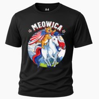 Meowica Cat Unicorn 4th Of July Merica Performance Shirt