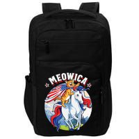 Meowica Cat Unicorn 4th Of July Merica Impact Tech Backpack