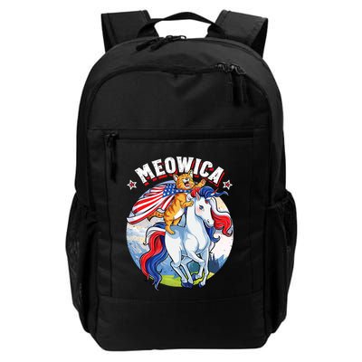 Meowica Cat Unicorn 4th Of July Merica Backpack