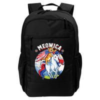 Meowica Cat Unicorn 4th Of July Merica Backpack