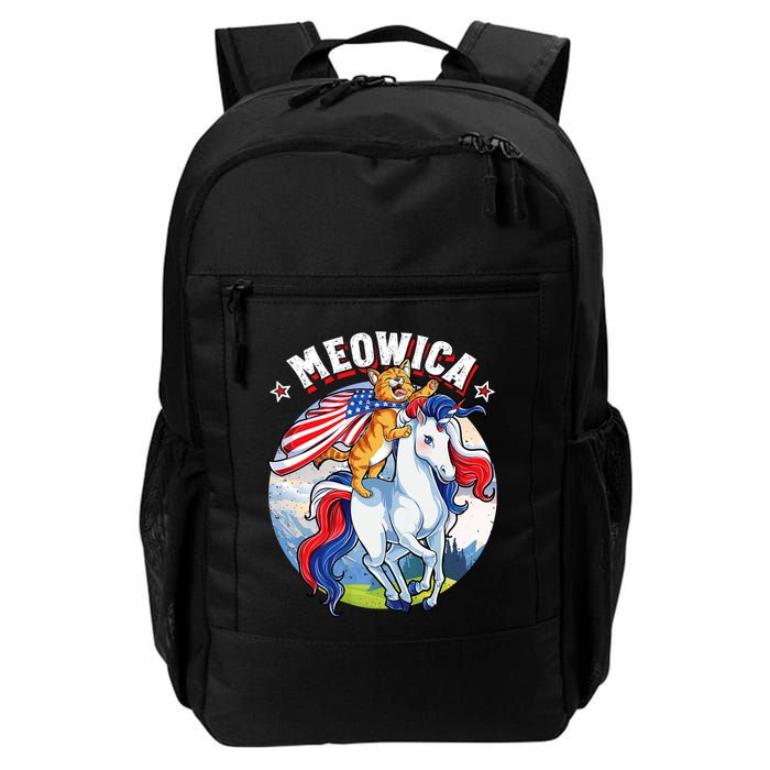 Meowica Cat Unicorn 4th Of July Merica Backpack