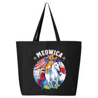 Meowica Cat Unicorn 4th Of July Merica 25L Jumbo Tote
