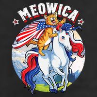 Meowica Cat Unicorn 4th Of July Merica 25L Jumbo Tote