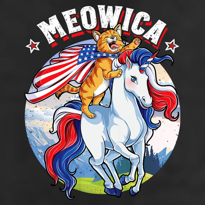 Meowica Cat Unicorn 4th Of July Merica 25L Jumbo Tote