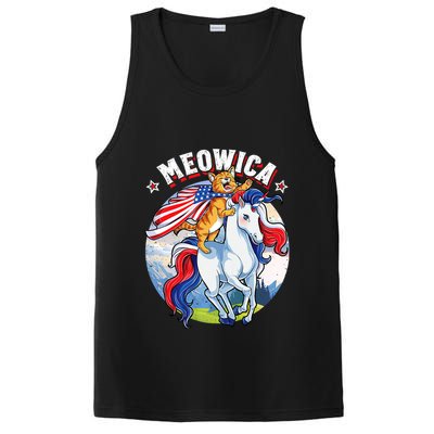 Meowica Cat Unicorn 4th Of July Merica PosiCharge Competitor Tank
