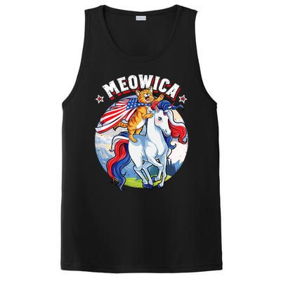 Meowica Cat Unicorn 4th Of July Merica PosiCharge Competitor Tank