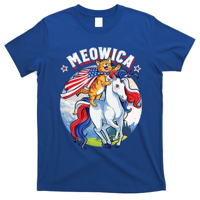 Meowica Cat Unicorn 4th Of July Merica T-Shirt