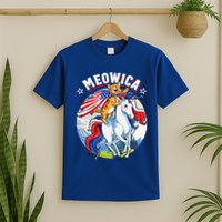 Meowica Cat Unicorn 4th Of July Merica T-Shirt