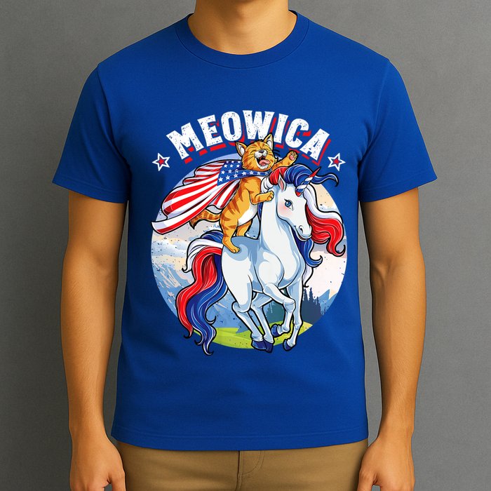 Meowica Cat Unicorn 4th Of July Merica T-Shirt