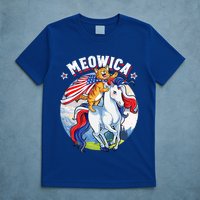 Meowica Cat Unicorn 4th Of July Merica T-Shirt
