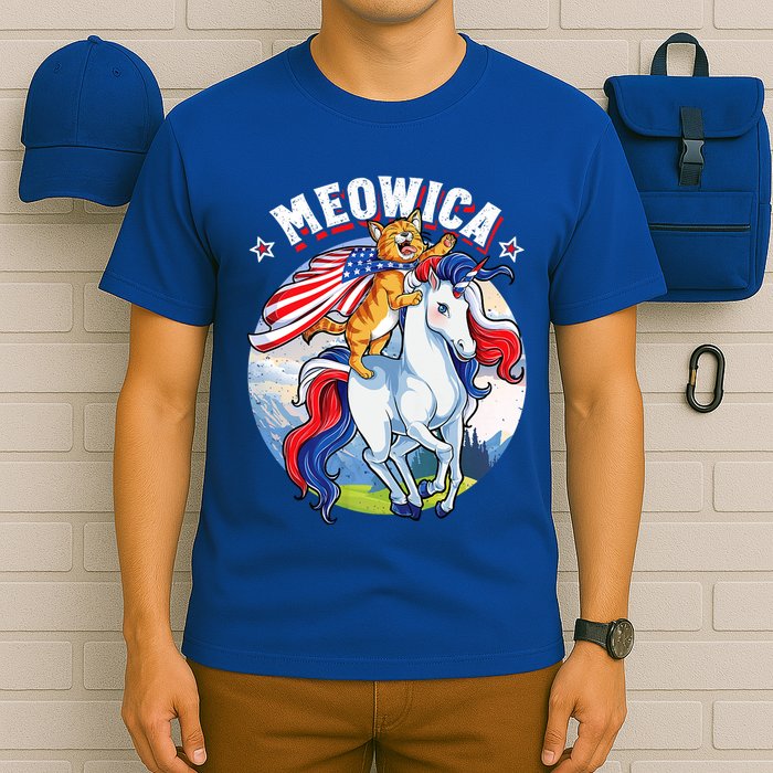 Meowica Cat Unicorn 4th Of July Merica T-Shirt