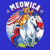 Meowica Cat Unicorn 4th Of July Merica T-Shirt