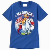 Meowica Cat Unicorn 4th Of July Merica Tall T-Shirt