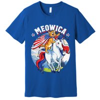 Meowica Cat Unicorn 4th Of July Merica Premium T-Shirt
