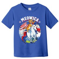 Meowica Cat Unicorn 4th Of July Merica Toddler T-Shirt