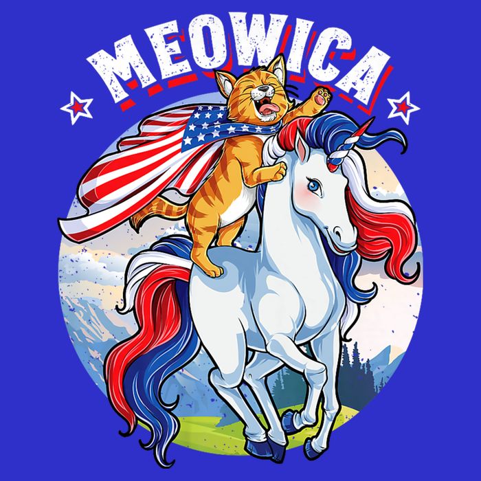 Meowica Cat Unicorn 4th Of July Merica Toddler T-Shirt