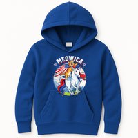 Meowica Cat Unicorn 4th Of July Merica Kids Hoodie