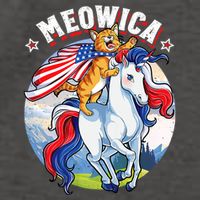 Meowica Cat Unicorn 4th Of July Merica Vector Backpack