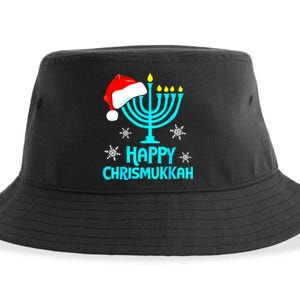 Merry Chrismukkah Ugly Xmas Funny Hanukkah Christmas Sustainable Bucket Hat