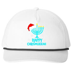 Merry Chrismukkah Ugly Xmas Funny Hanukkah Christmas Snapback Five-Panel Rope Hat