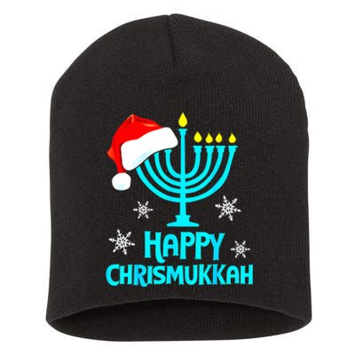 Merry Chrismukkah Ugly Xmas Funny Hanukkah Christmas Short Acrylic Beanie