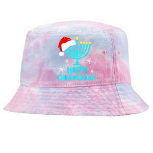 Merry Chrismukkah Ugly Xmas Funny Hanukkah Christmas Tie-Dyed Bucket Hat