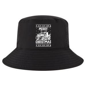 Merry Christmas Ugly Xmas Trucker Funny Truck Driver Love Cute Gift Cool Comfort Performance Bucket Hat