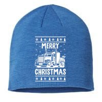 Merry Christmas Ugly Xmas Trucker Funny Truck Driver Love Cute Gift Sustainable Beanie