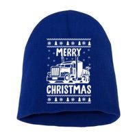 Merry Christmas Ugly Xmas Trucker Funny Truck Driver Love Cute Gift Short Acrylic Beanie