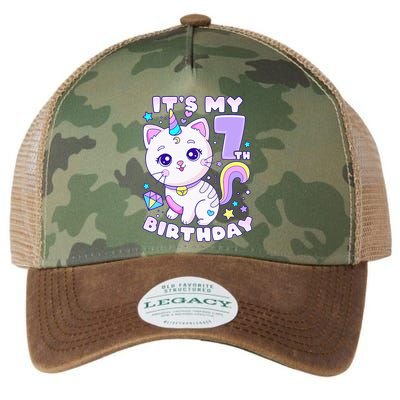Magical Cat Unicorn Birthday Party for 7YearOld Legacy Tie Dye Trucker Hat