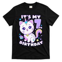 Magical Cat Unicorn Birthday Party for 7YearOld T-Shirt