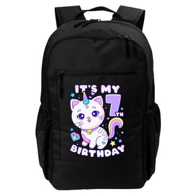 Magical Cat Unicorn Birthday Party for 7YearOld Backpack