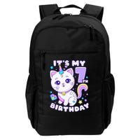Magical Cat Unicorn Birthday Party for 7YearOld Backpack
